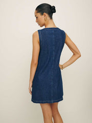 Reformation Tropez Denim Mini Dress - Salinas