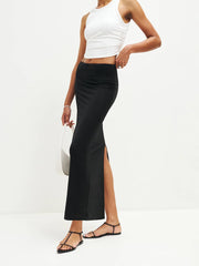 Reformation Petites Maria Knit Skirt - Black