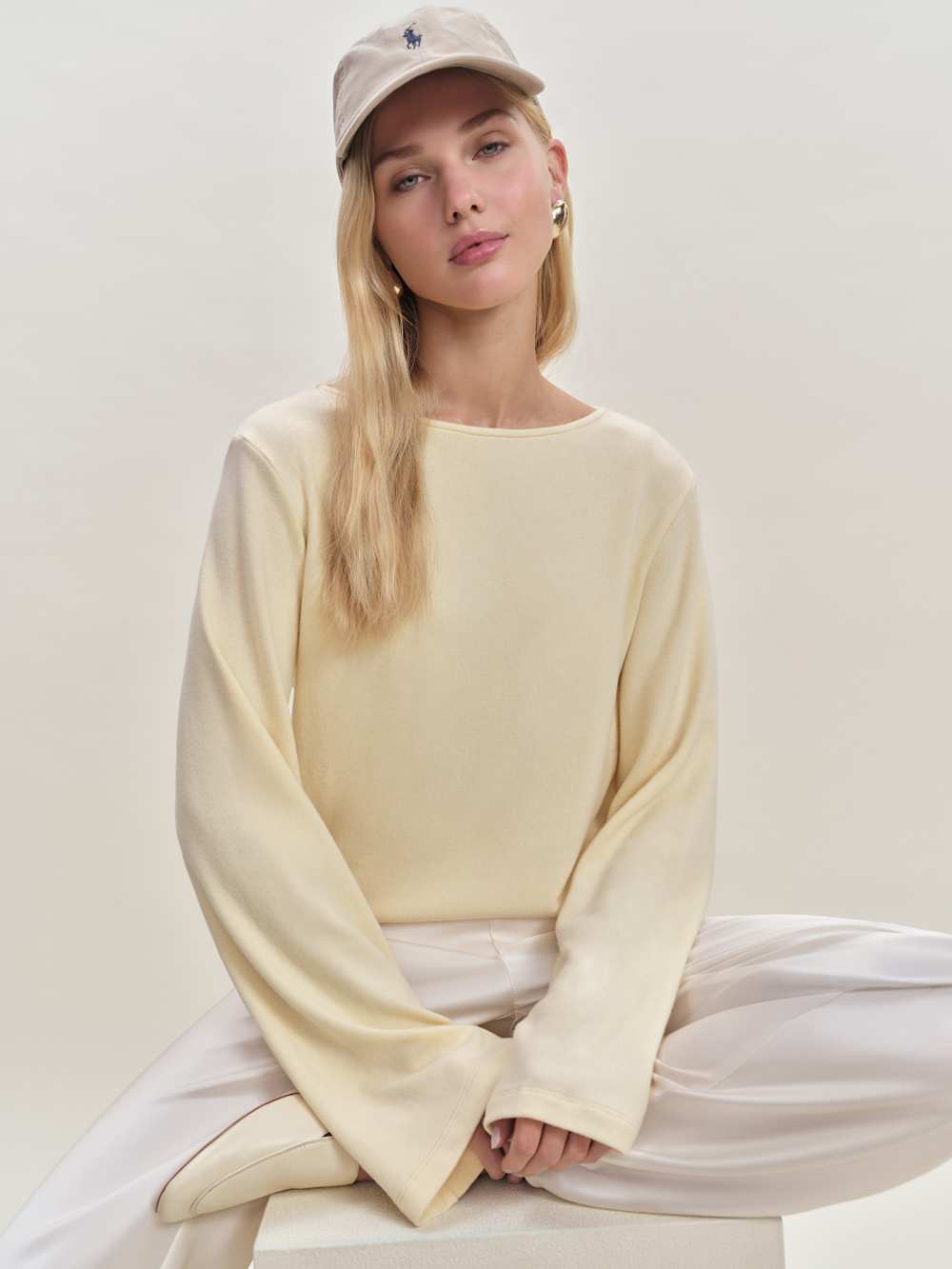 Reformation Eternity Knit Top - Custard