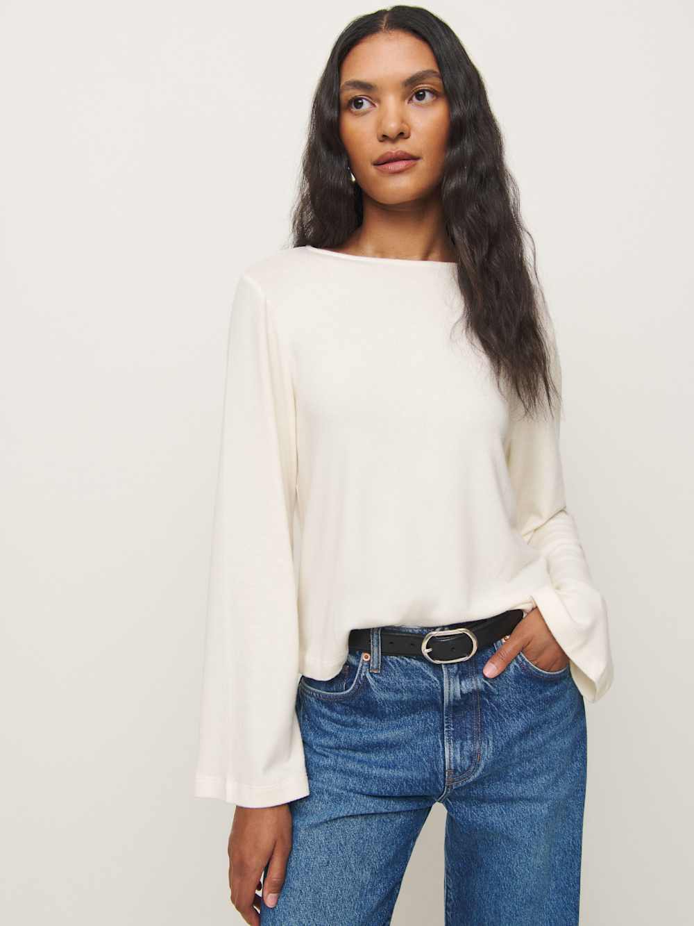 Reformation Eternity Knit Top - Fior Di Latte