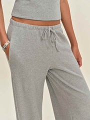 Reformation Olina Knit Pant - Heather Grey Waffle