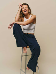 Reformation Olina Knit Pant - Midnight