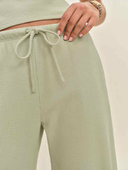 Reformation Olina Knit Pant - Limon Waffle