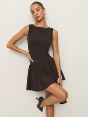 Reformation Defina Knit Dress - Mole
