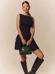 Reformation Defina Knit Dress - Pitch Black