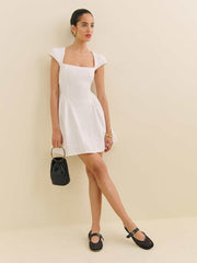 Reformation Oaklyn Linen Dress - White