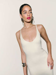 Reformation Dahlia Cotton Sweater Dress - Fior Di Latte
