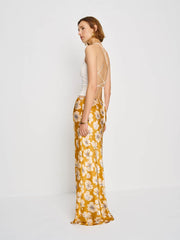 Reformation Petites Bella Silk Skirt - Mango