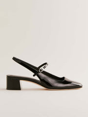 Reformation Maddox Slingback Heel - Black Patent