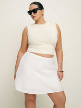 Reformation Brandy Linen Skirt Es - White