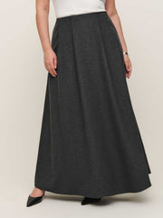 Reformation Lucy Skirt Es - Charcoal Wool