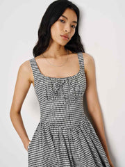 Reformation Balia Linen Dress - Remy Check