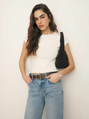 Reformation Olive Knit Top - Fior Di Latte