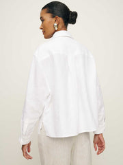 Reformation Andy Oversized Linen Shirt - White