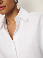 Reformation Andy Oversized Linen Shirt - White
