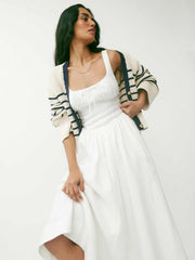 Reformation Petites Balia Linen Dress - White
