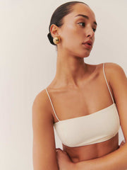 Reformation Monaco Bikini Top - Fior Di Latte