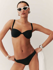Reformation Campo Bikini Bottom - Black
