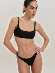 Reformation Campo Bikini Bottom - Black No Trim