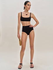 Reformation Azure Bikini Bottom - Black