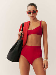 Reformation Azure Bikini Bottom - Lipstick