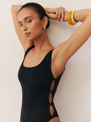Reformation Posidonia One Piece Swimsuit - Black