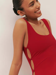 Reformation Posidonia One Piece Swimsuit - Lipstick