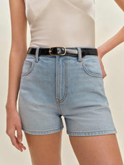 Reformation Norah Stretch High Rise 3.5” Jean Shorts - Cedar