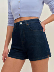 Reformation Norah Stretch High Rise 3.5” Jean Shorts - Seneca