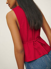 Reformation Meg Top - Lipstick