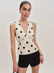 Reformation Meg Top - Pluto Dot