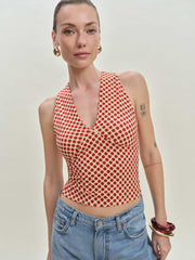 Reformation Bowie Knit Top - Pamplona Dot