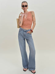 Reformation Bowie Knit Top - Pamplona Dot