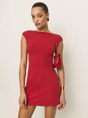 Reformation Soleil Knit Dress - Lipstick
