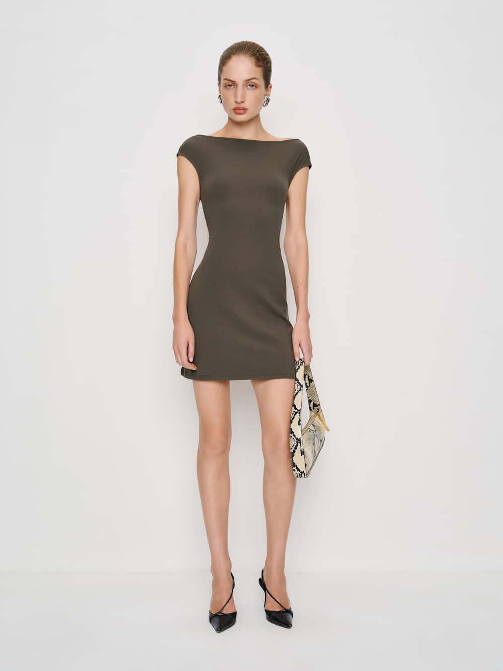 Reformation Soleil Knit Dress - Pine Tree