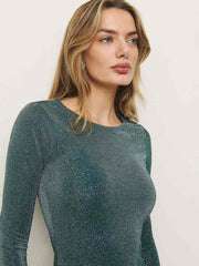 Reformation Kori Knit Dress - Mermaid Sparkle
