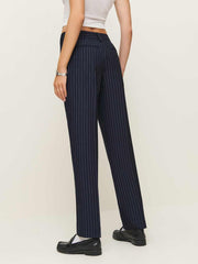 Reformation Kelly Low Rise Pant - Midnight Stripe
