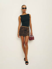 Reformation Charchi Skirt - Leopard
