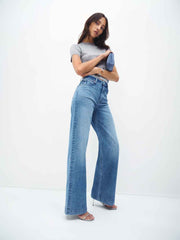 Reformation Bex Super Stretch High Rise Wide Leg Jeans - Woods