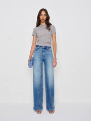 Reformation Bex Super Stretch High Rise Wide Leg Jeans - Woods