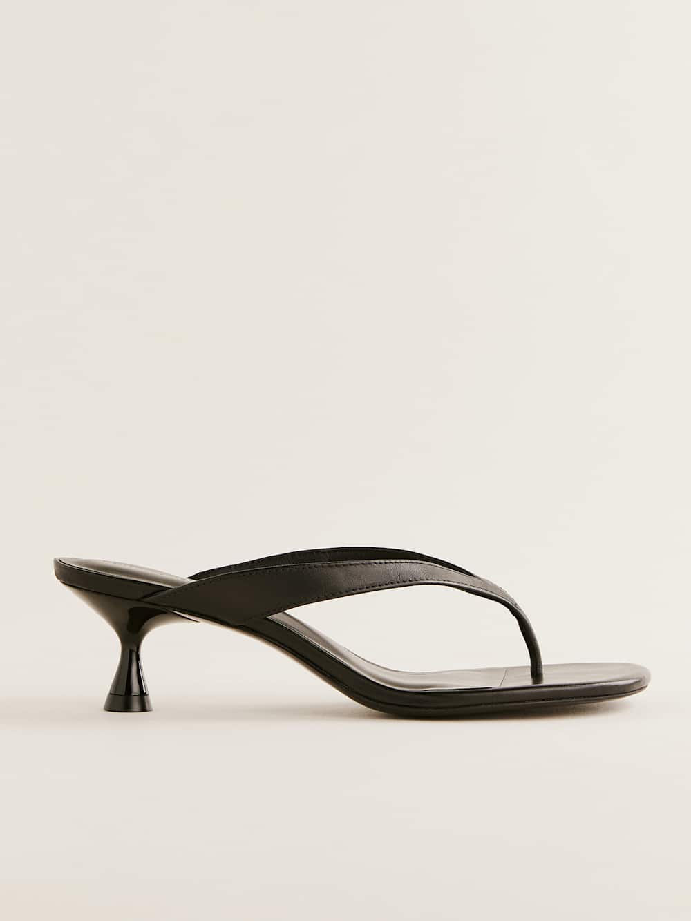Reformation Sophie Heeled Sandal - Black Leather