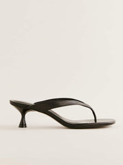 Reformation Sophie Heeled Sandal - Black Leather