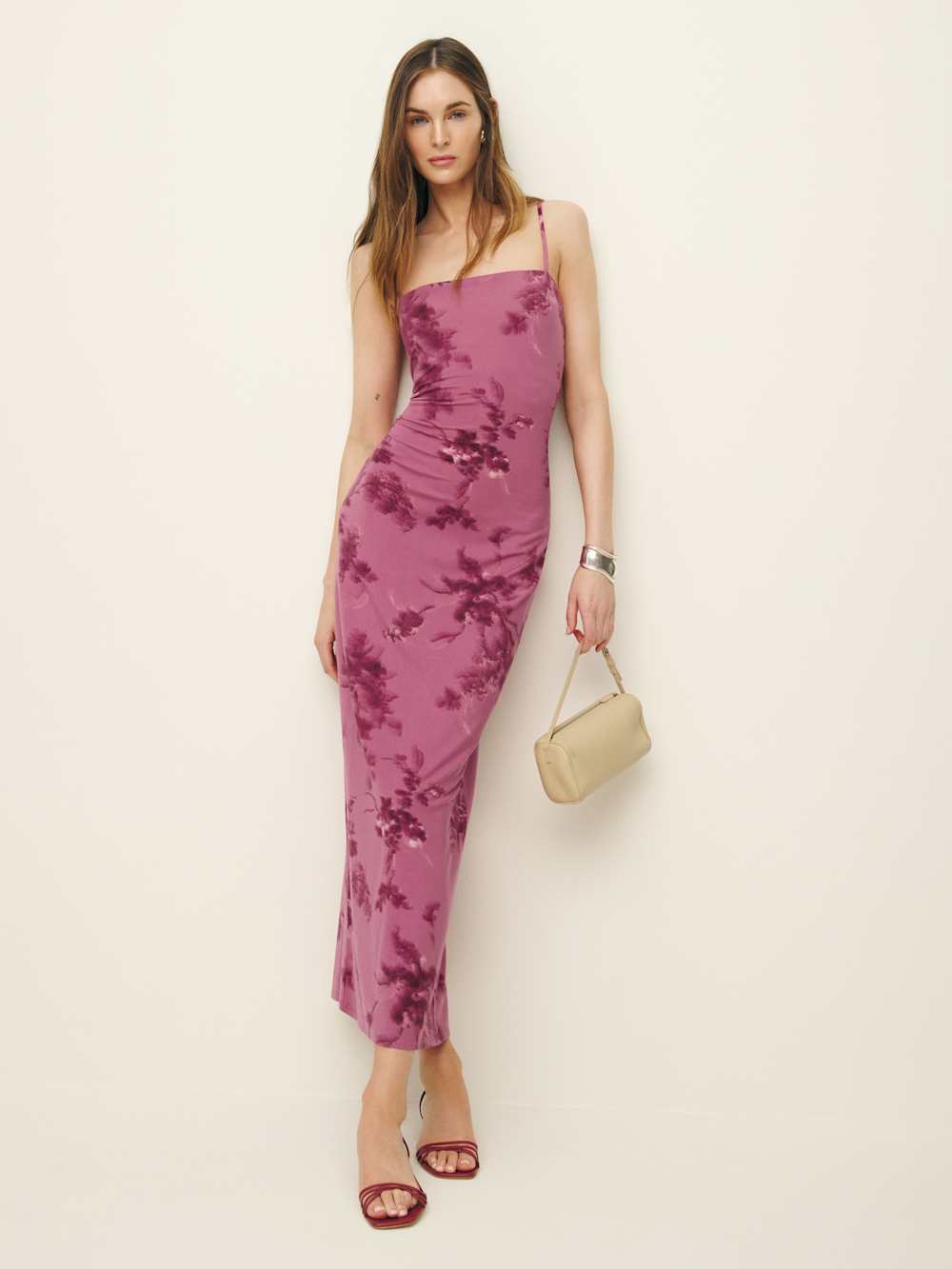 Reformation Elise Knit Dress - Hothouse Rose