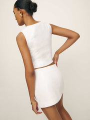 Reformation Petites Grace Linen Two Piece - White