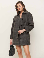 Reformation Irene Jacket - Charcoal Plaid