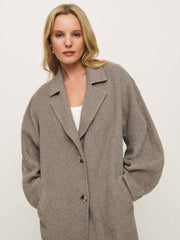 Reformation Wyatt Double-faced Coat - Stone