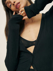Reformation Brosious Knit Bra - Black