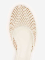 Reformation Melly Flat Mule - Ivory Crochet