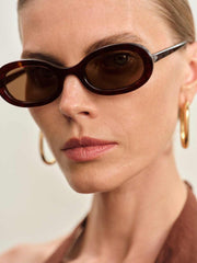 Reformation Coline Sunglasses - Tortoise/brown