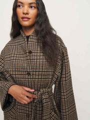 Reformation Cotswolds Coat - Toffee Plaid